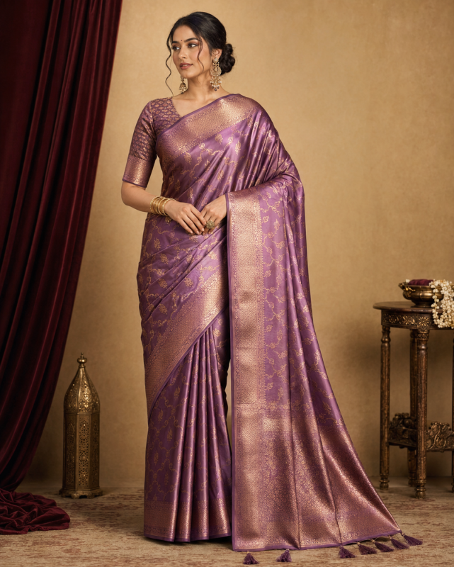 Satin Banarasi Silk Saree 