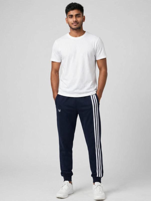 DARK BLUR Jogger Fit Striped Track Pants